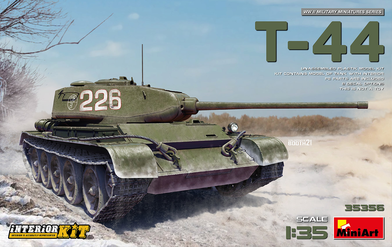 Miniart新品(35356)-1/35 T-44中型坦克(含内构)_欧美模型新品_模型网