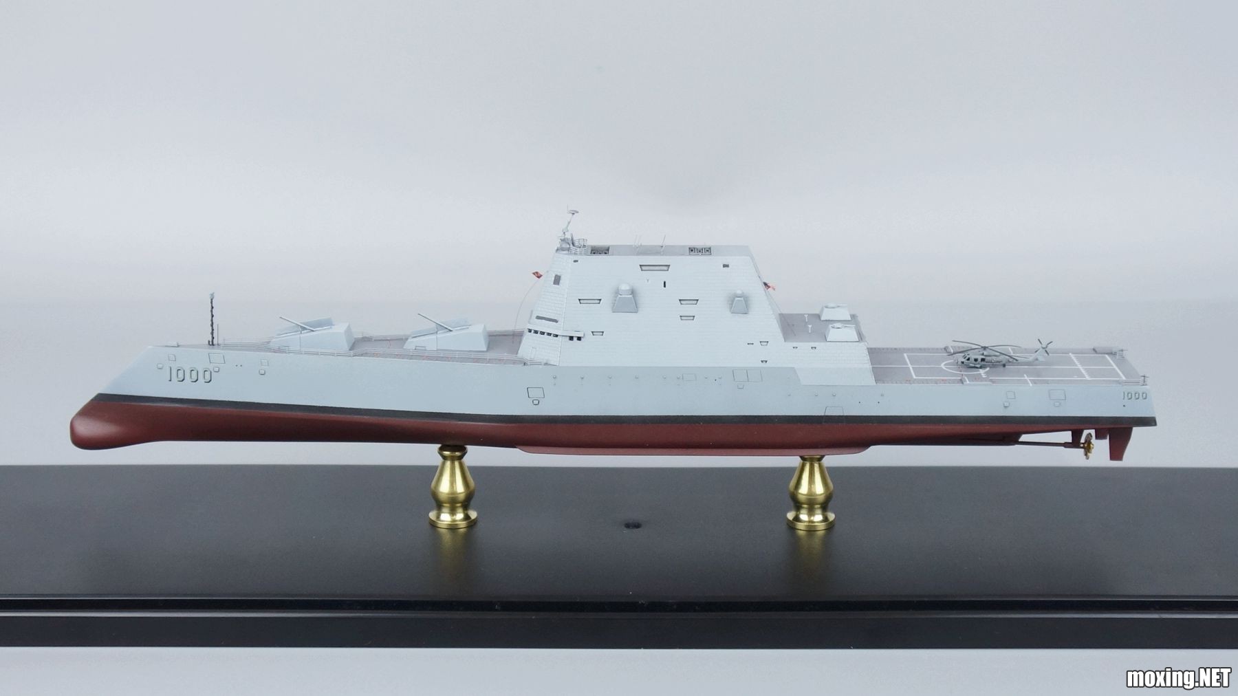 模型网评测]鹰翔(FH1175)-1/700 美国海军朱姆沃尔特号驱逐舰-完成展示 