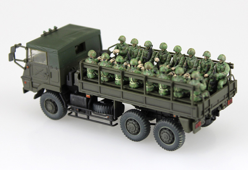 青岛社新品-1/72日本自卫队73式3.5吨大型卡车(带20兵