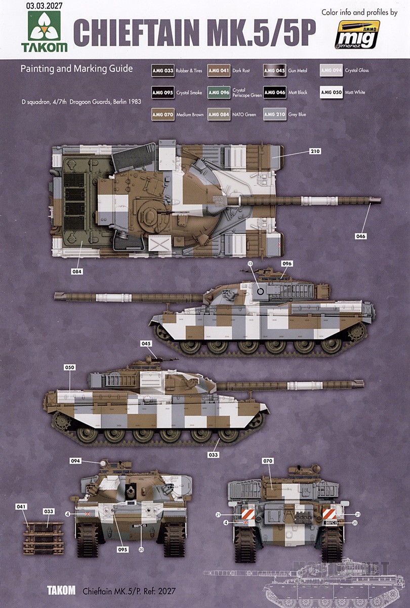 开盒简评三花takom135英国酋长mk5p主战坦克2合12027