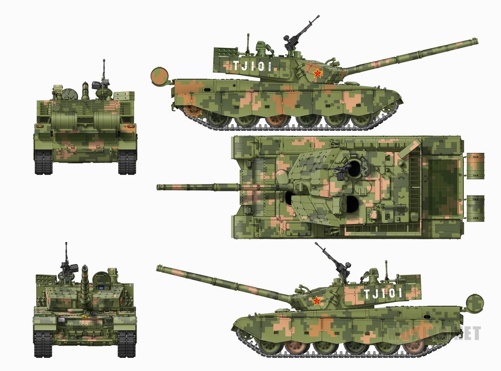 熊猫新品(PH35018)-1/35中国ZTZ-99A主战坦克70周年阅兵版(增加板件图)_