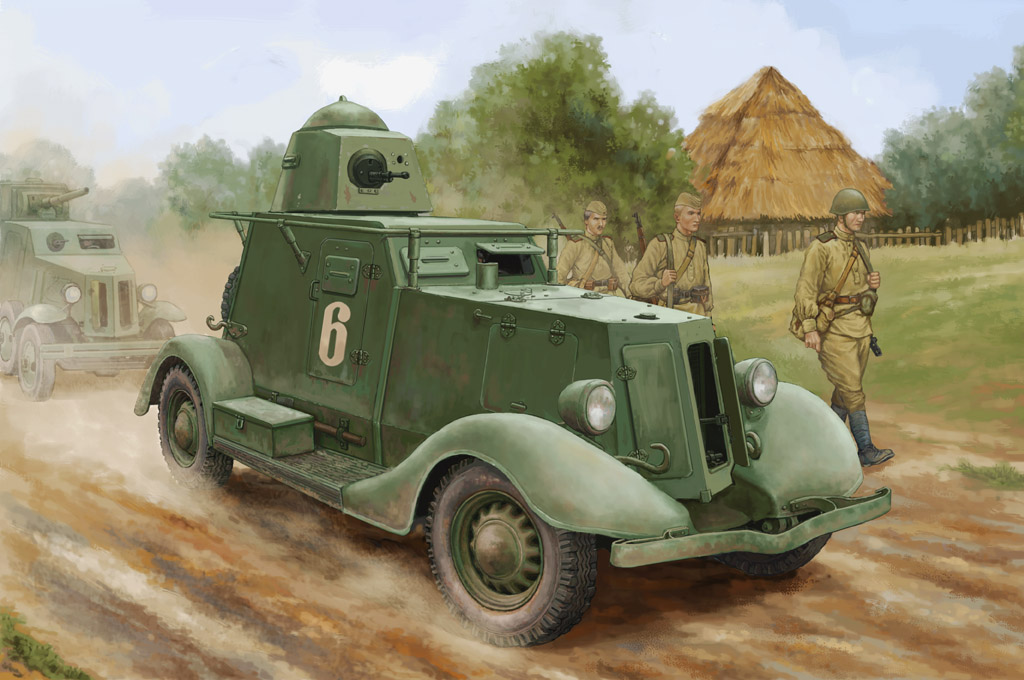 hobbyboss新品-1/35苏联ba-20装甲车1937年型(83882)