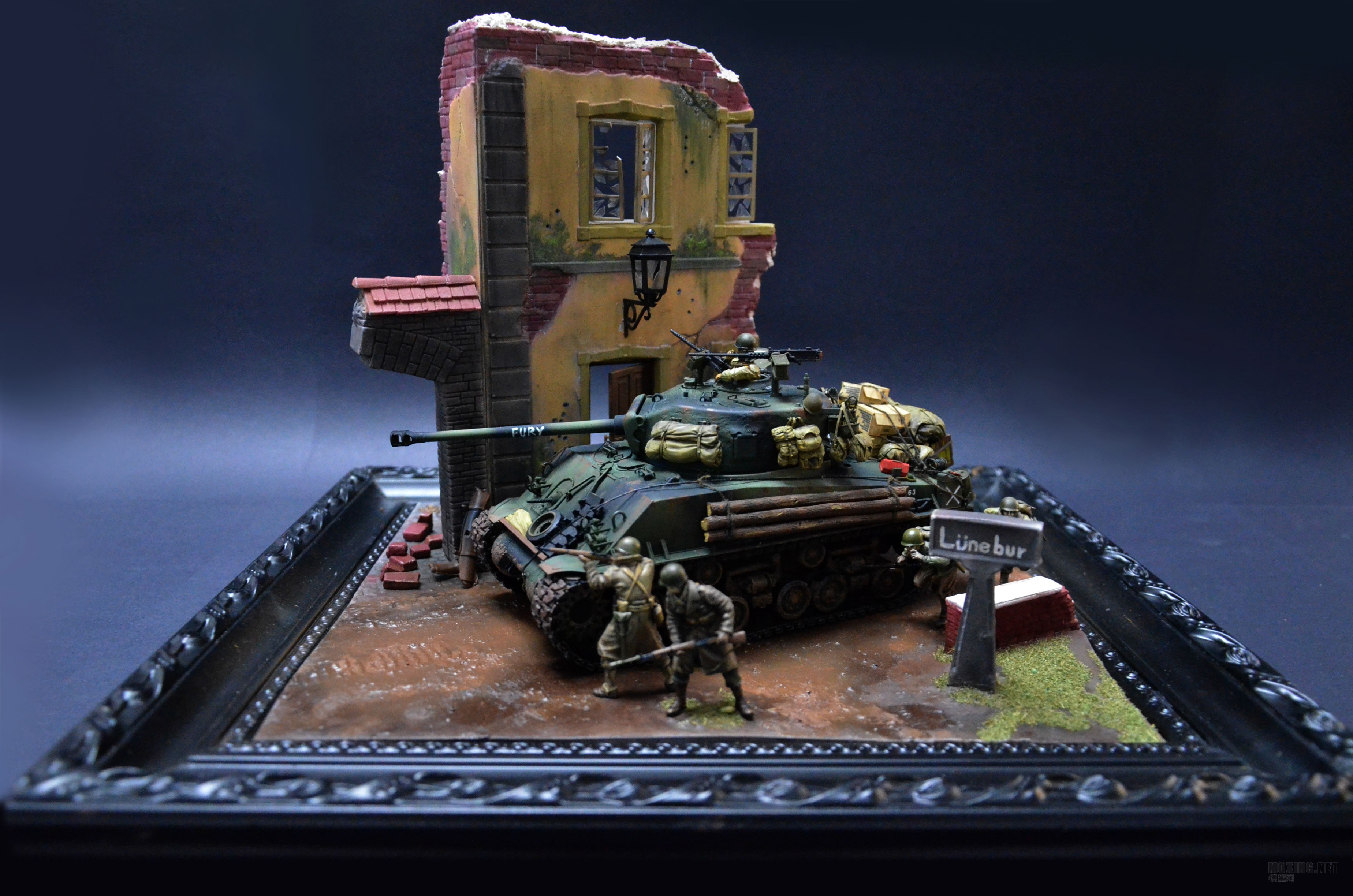 《遭遇》1/35谢尔曼m4a3e8"狂怒"场景