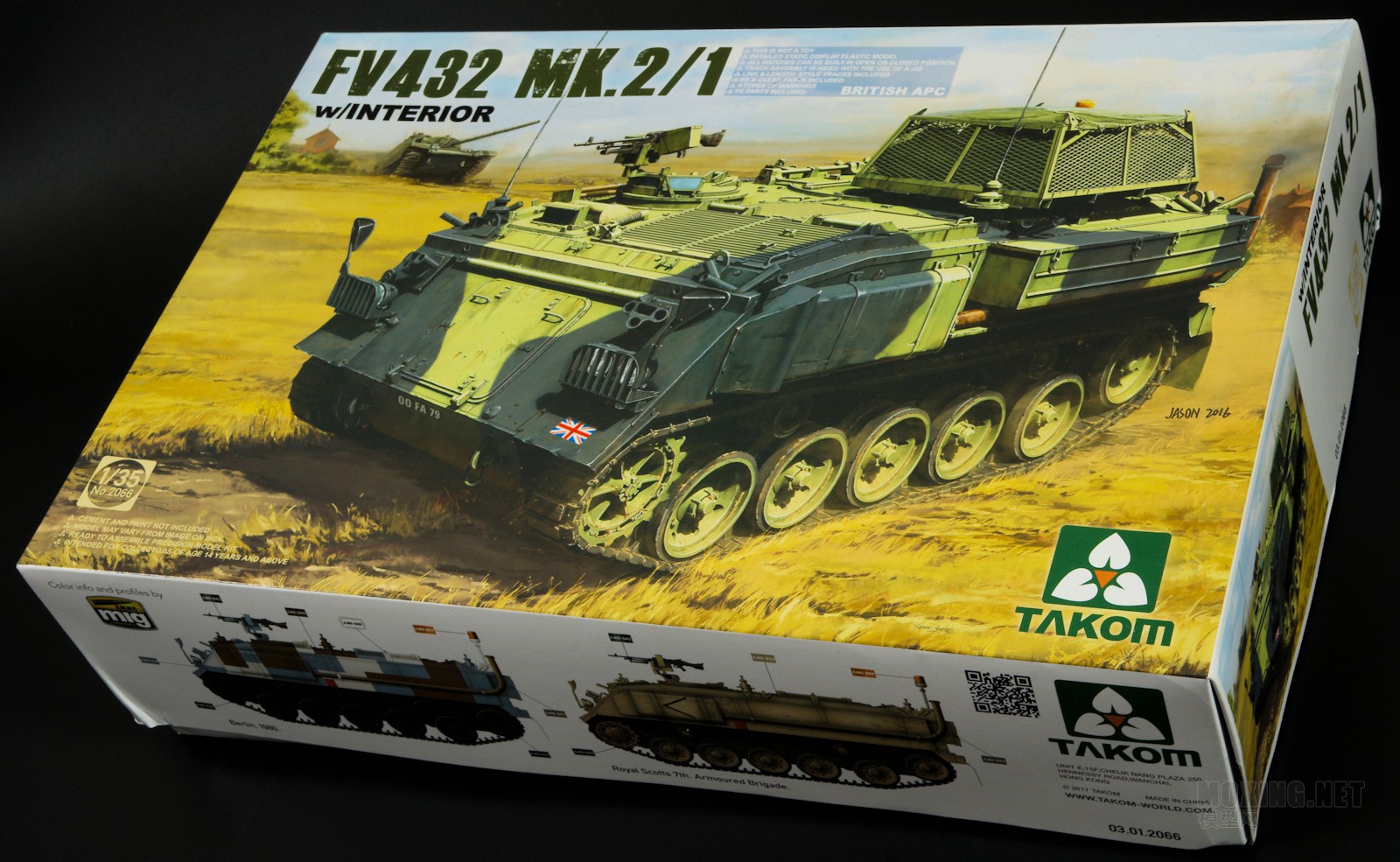 开盒简评]TAKOM/三花(2066)-1/35英国FV432 MK.2/1履带式装甲人员输送车