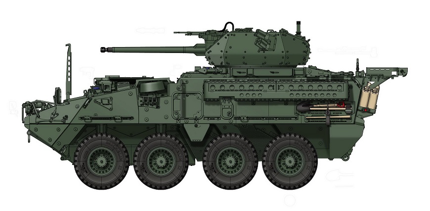 熊猫新品(ph35045)-1/35美国m1296斯崔克"龙"式步兵战车