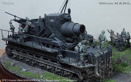 WW2 German 60cm MORSER KARL1st Battery Adam(1/72 Hasegawa)