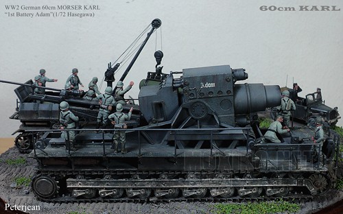 WW2 German 60cm MORSER KARL1st Battery Adam(1/72 Hasegawa)