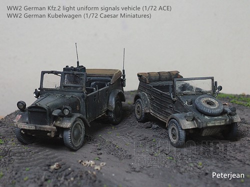 Kfz.2 light uniform signals vehicle & Kubelwagen (1/72)