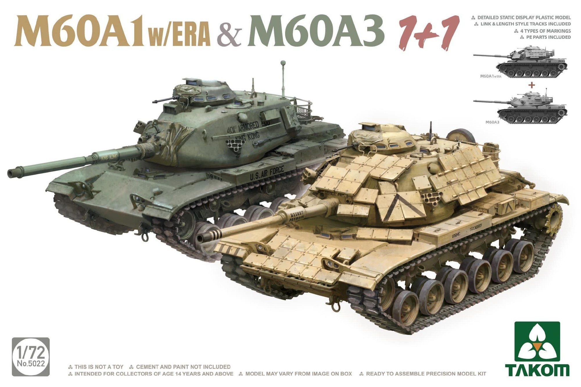 TAKOM三花新品-1/35 三号突击炮StuG F型、StuH42 E/F型、1/72 M60坦克_ 