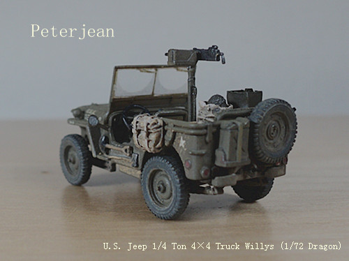 U.S. Jeep 1/4 Ton 44 Truck Willys (1/72 Dragon) & Crew