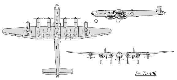 德国fw ta400战略轰炸机计划-德国fw ta400战略轰炸机